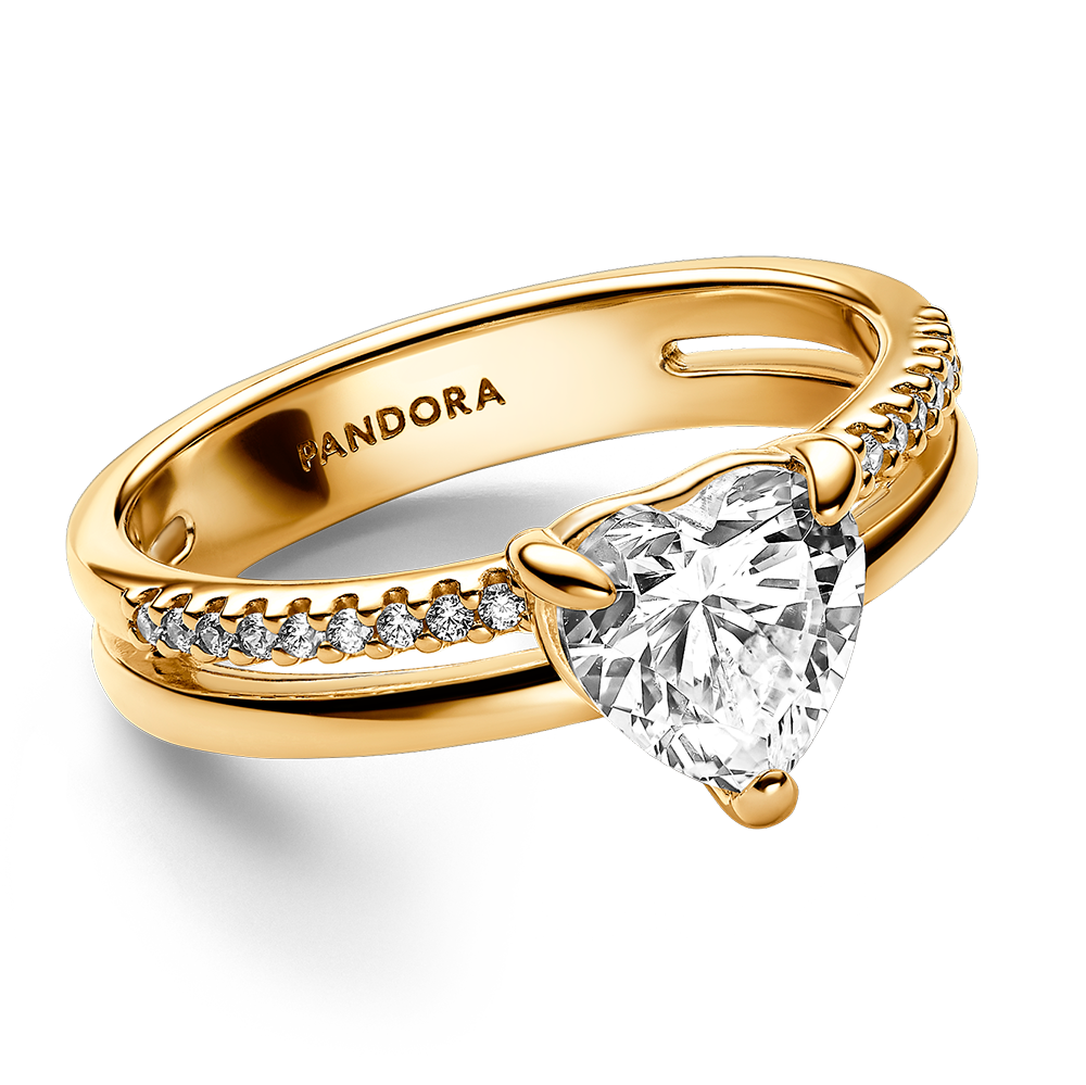pandora pozlátený prsteň 163100C01_2