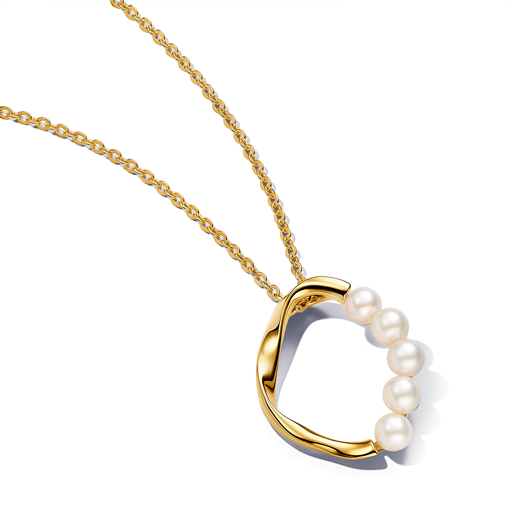 pandora pozlátený náhrdelník 363254C01 60