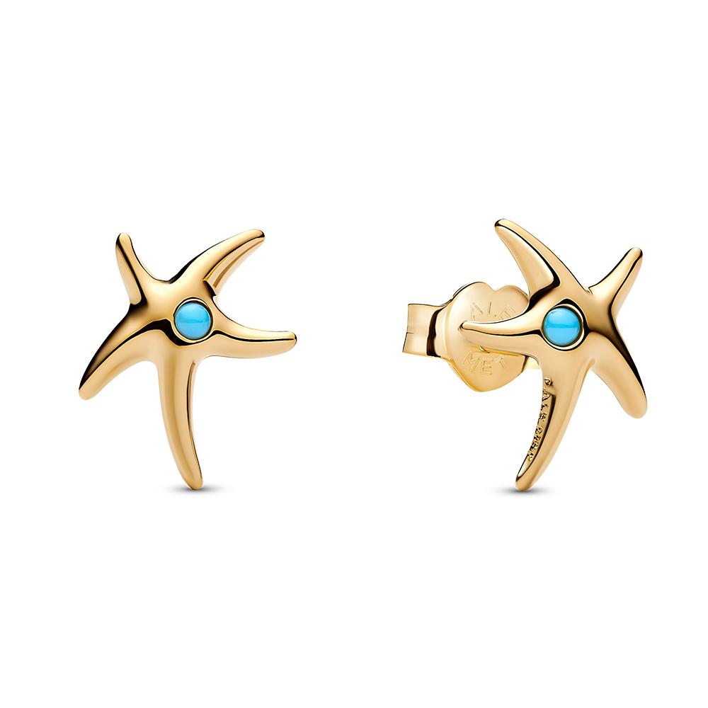 pandora pozlátené náušnice 263820C01